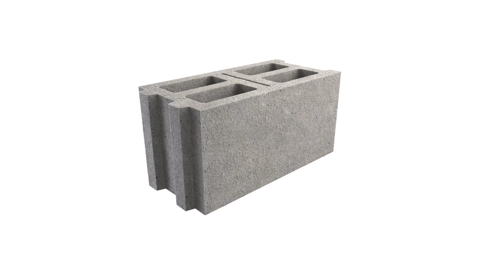 Produced hollow concrete block sample for quality checks